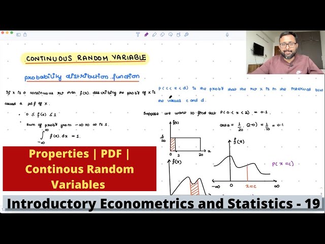 Econometrics and Statistics | Continuous Random Variable | Probability Distribution Function |19|