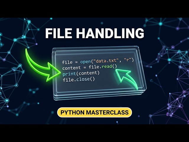 Python File Handling Tutorial for Beginners | Masterclass