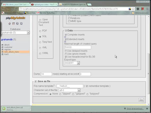 how to export and import MYSQL database using phpMyAdmin for archiving