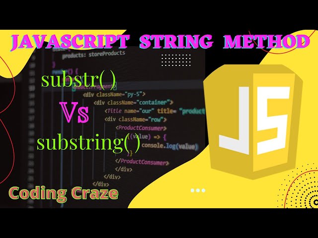 substr( ) 🆚 substring( ) method in JavaScript | #javascript