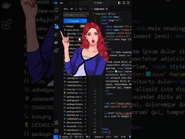 Do this if you see 10k+ changes to be committed in VSCode. #coding #codingtips #vscode #code
