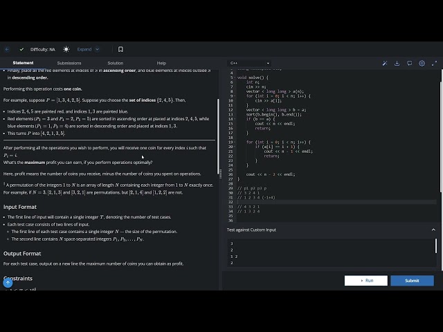 Red-Blue Sort | Starters 161(Rated for all) | START161 | Maths #codechef #contest