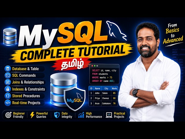 MySQL Tutorial in Tamil | Complete MySQL Course for Beginners to Advanced | SQL Database