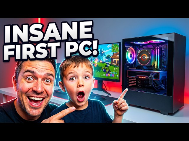 Live - My Kids React to Their First AMD Gaming PC Setup #live #steam #amd #computer