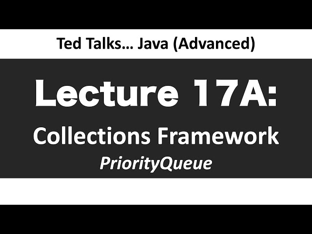 CSCI2120 - Lecture 17A:  Collections -  PriorityQueue