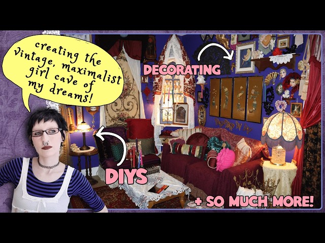 creating my dream bedroom | pt.3: thrifting, diys, & decorating (eclectic, vintage, maximalist vibe)