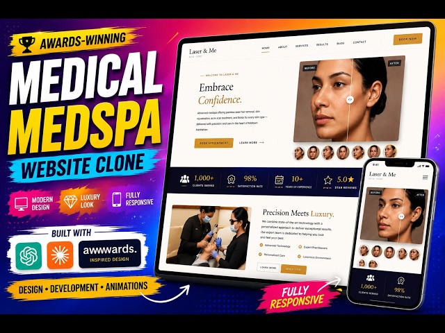 I Cloned an Awwwards Website Using Claude + ChatGPT for Medspa Website