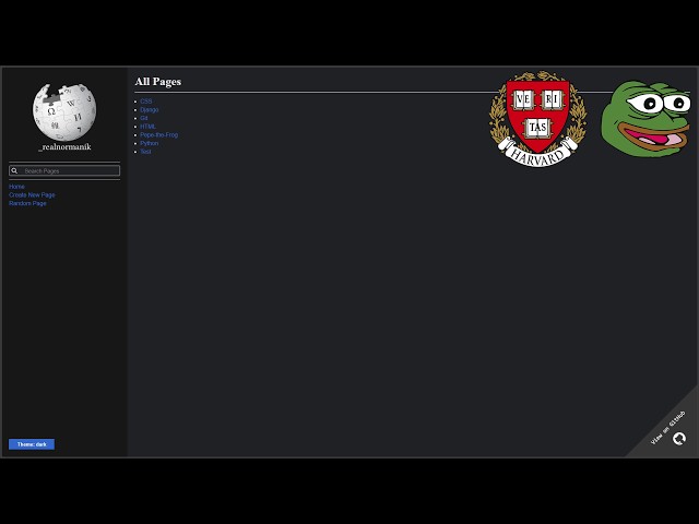 Harvard CS50'w project 1 | Wiki