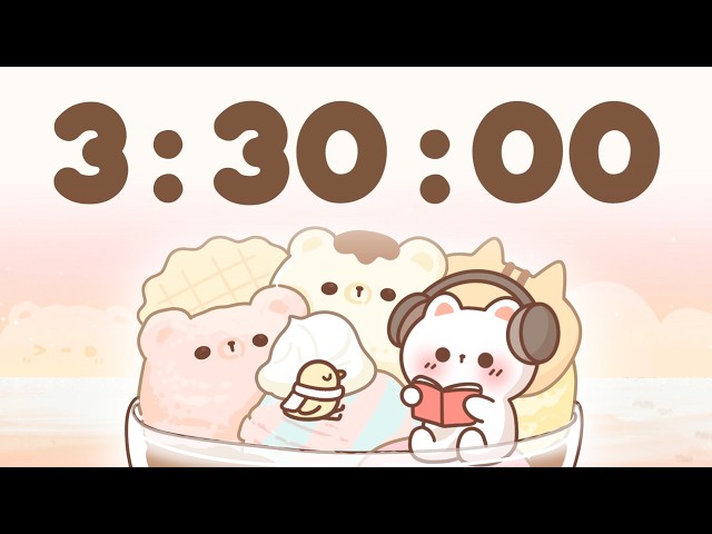 210 Minute Timer 🐱 3 hour 30 minute Study Timer for Classroom Focus