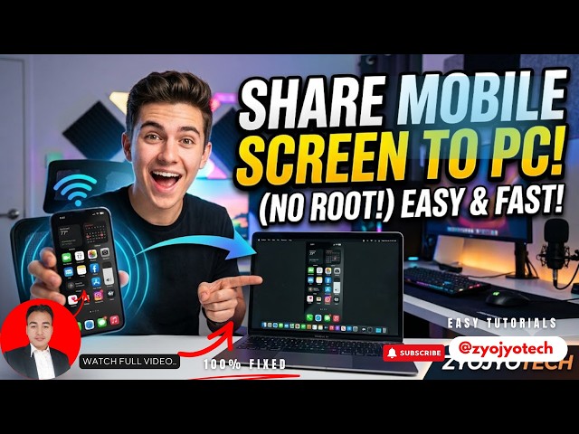 💻How To Connect Mobile To Laptop | How To Share Mobile Screen To Laptop | Connect Mobile To Laptop |
