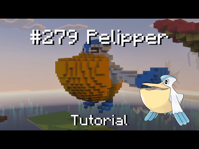 How to build a Pokémon Pelipper statue in Minecraft (Tutorial)