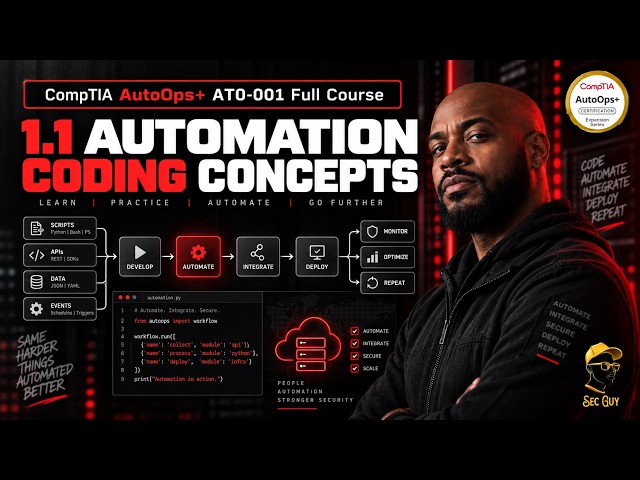CompTIA AutoOps+ AT0-001 Full Course | 1.1 Automation Coding Concepts
