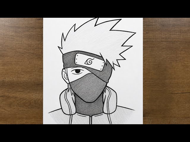 How to Draw Kakashi Hatake Step by Step | Easy Anime Drawing Tutorial