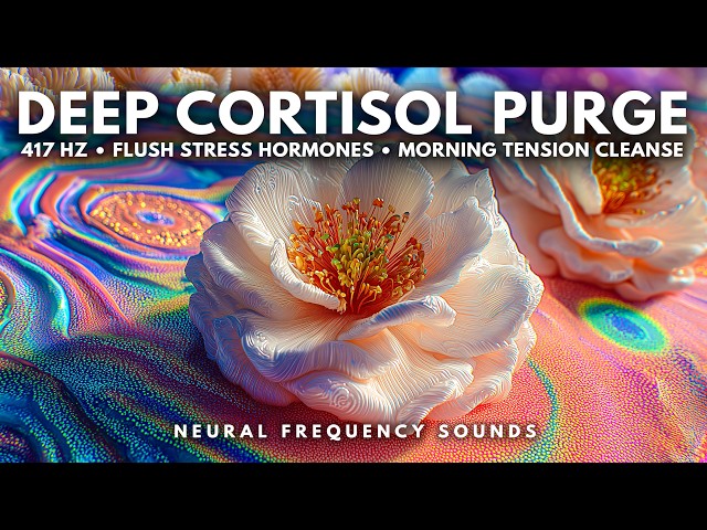 417 Hz Morning Cortisol Flush 🌊  Dissolve Stress Hormones with Ocean Waves • Meditation Music