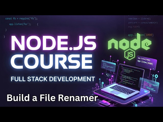Node.js Project: Build a File Renamer CLI Tool from Scratch | Full Stack Web Development