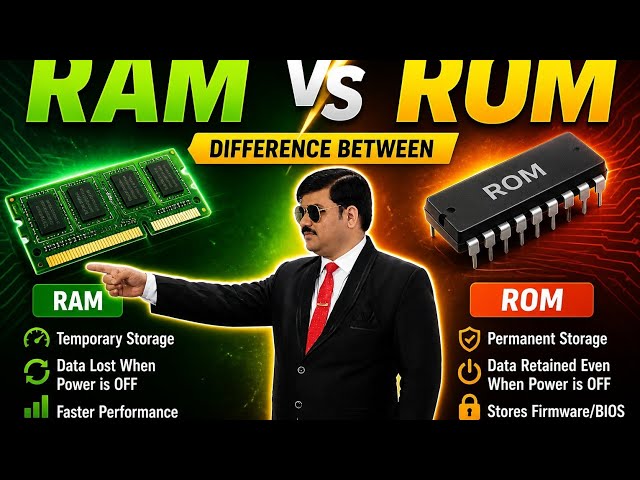 RAM and ROM me kya antar hai | Difference between RAM and ROM