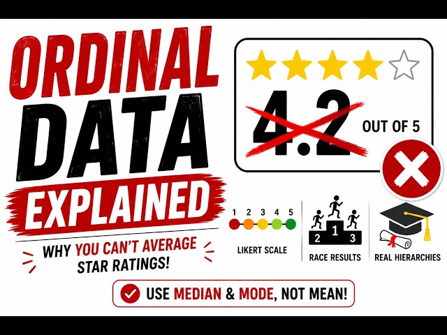 Ordinal Data Explained: Definitions, Properties & Operations (Mean vs Median)
