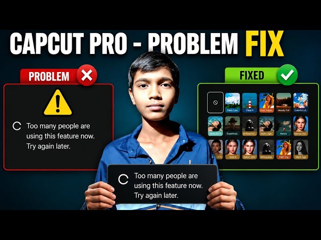 CapCut "Too Many People Are Using This Feature" Problem Solve | CapCut Error Fix Update - SR Editing