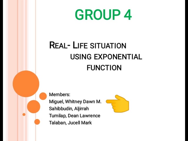 Real-Life Situation Using Exponential Function