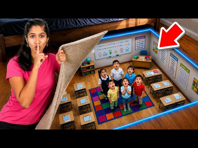 I Built a Secret School Inside My House !