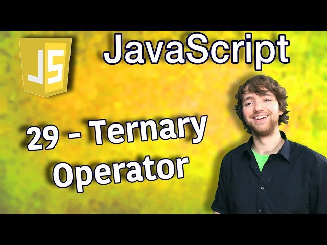 JavaScript Programming Tutorial 29 - Ternary Operator