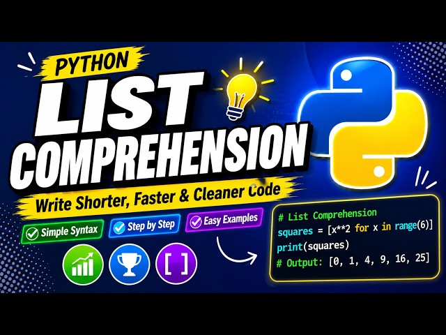 Why use List comprehension in python | python for absolute beginners | python full course
