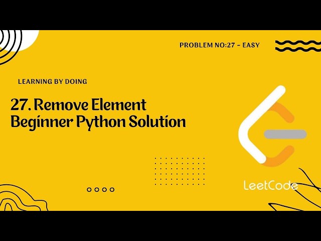 27. Remove Element | LeetCode Solution in Python | Easy Problem #cs #leetcode #python #indie #tamil