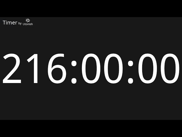 216 Hour Countdown Timer