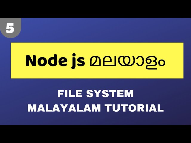 node js malayalam tutorial file system module