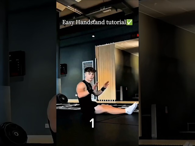 Easy handstand tutorial step by step 💯💪#shorts