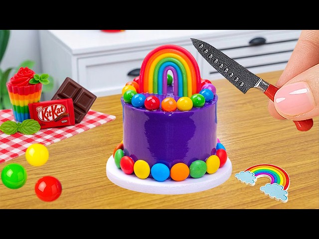 1000+ Mini Rainbow Cake Recipe With KitKat Chocolate❤️Mini Cake Video