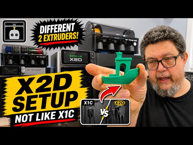 Bambu Lab X2D setup: what’s different from the X1C