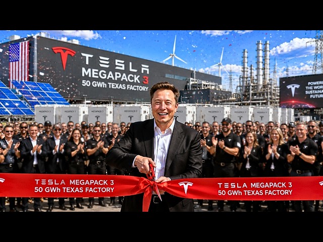 Just Happened! Tesla Megapack 3: 50 GWh Texas Factory Dominates the World