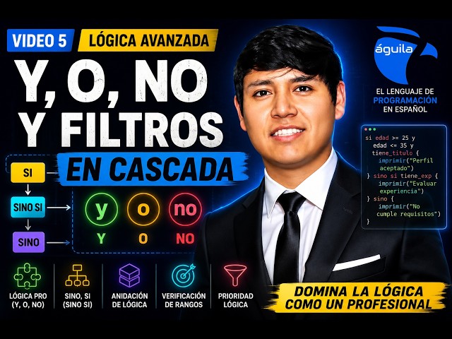 ¿Cómo funcionan Y, O y NO en Águila? Aprende lógica de programación en español