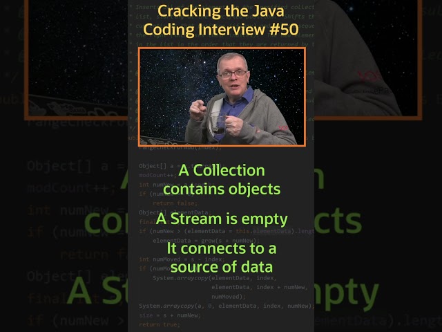 What is the difference between a Collection and a Stream? - Cracking the Java Coding Interview