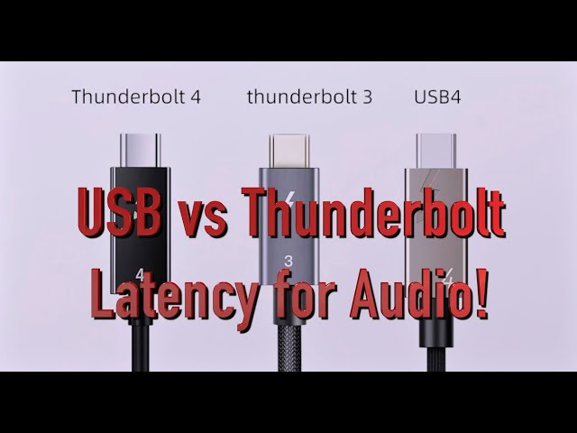 USB Audio Interfaces have VERY HIGH LATENCY, Thunderbolt destroys it in the studio or LIVE!