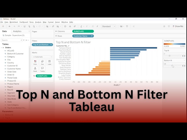 How to Create Top N & Bottom N Filter in Tableau | Step-by-Step