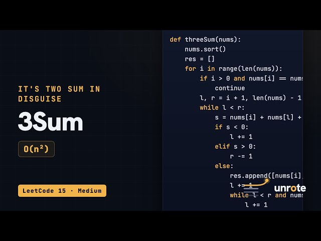 3Sum: It's Just Two Sum in Disguise (Two Pointers, From Zero)
