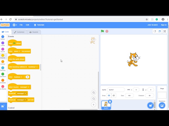Scratch Basics - Episode 1: Introduction to the Scratch Working Environment