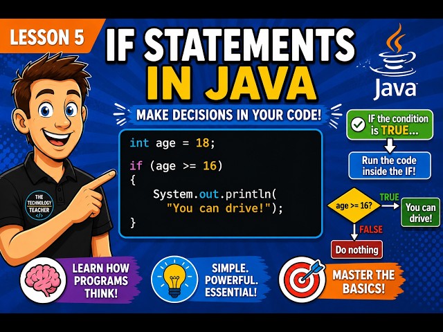 AP Computer Science A Lesson 5 | If Statements in Java | Make Your Programs Think!