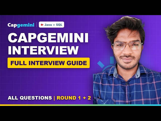 Capgemini Interview Questions & Answers — Full Guide (Java + SQL, 2026) | 2-4 YOE