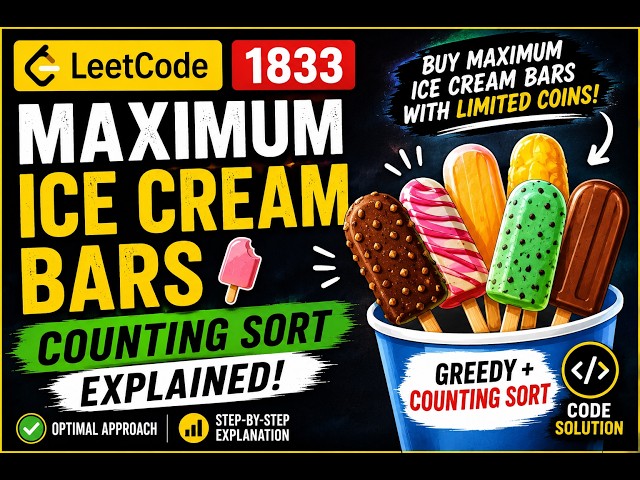LeetCode 1833 | Maximum Ice Cream Bars | Counting Sort Explained #dsa #coding #leetcode1833 #python