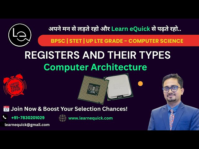 Registers in Computer Architecture | Types & Functions Explained | BPSC & STET Computer Science