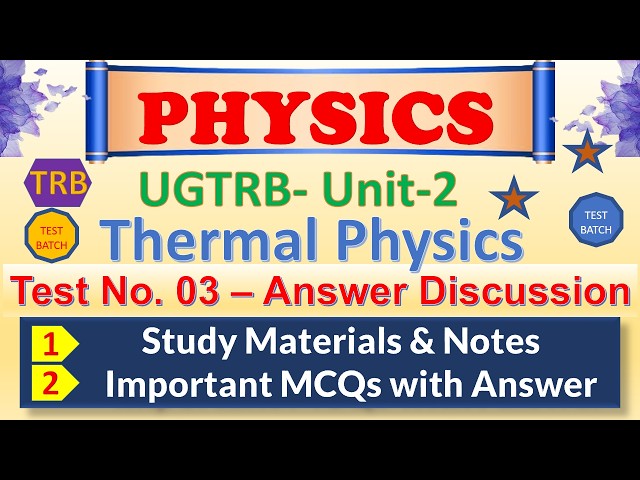 Thermal Physics I Atomicity I Mayer’s relation I UGTRB PHYSICS I NEET I TAMIL I Mono & Diatomic gas