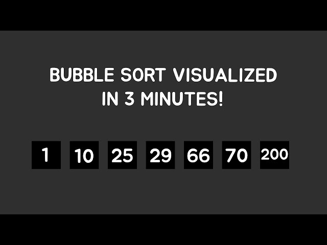 bubble sort visualized in 3 minutes