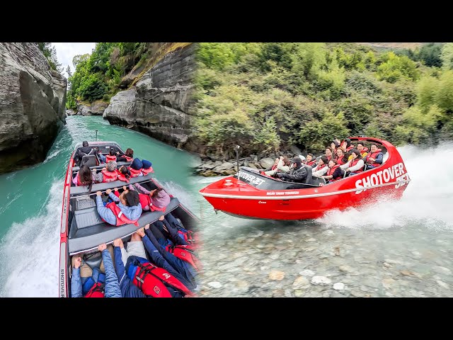 Almost HIT the Rocks! "Shotover Jet" Queenstown New Zealand