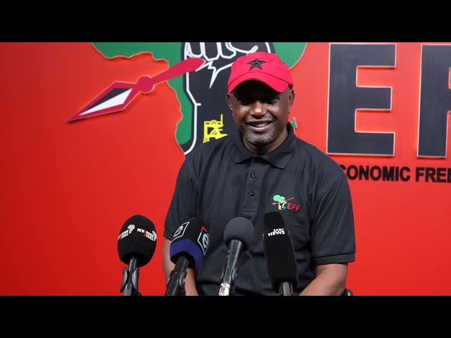 The EFF Deputy President GardeeGodrich in conversation with members of the media