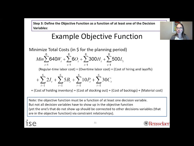 Formulating an Aggregate Planning Problem as a Linear Program