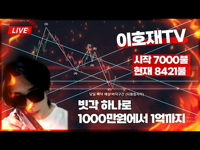 (비트코인 실시간방송)천만원으로 일억까지 11일차 10전 10승 8421불 달성 이호재tv #비트코인 #비트코인실시간