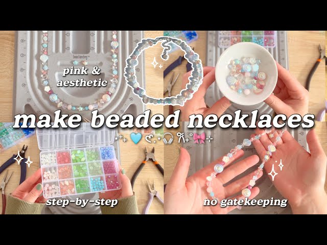🎧 ULTIMATE SINGLE-STRAND NECKLACE TUTORIAL 🎀🎶 olivia rodrigo inspired jewelry 💿